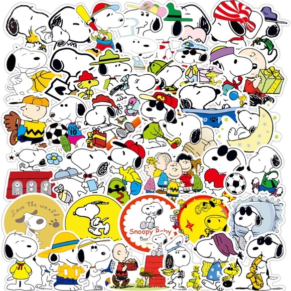 🌱 5 for 50! 25 Snoopy Sticker Pack Vinyl Stickers Decals Water Bottle Computer - Picture 2 of 3